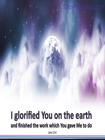 John 17:4 I Have Glorified You (blue)